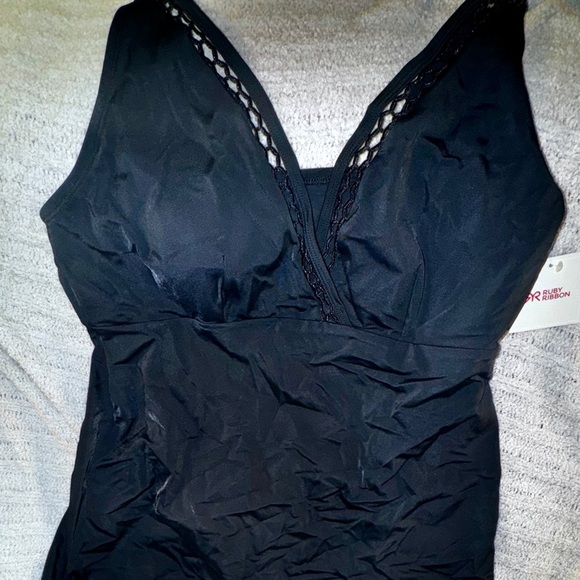NWT Ruby Ribbon Shapewear Tankini SwimSuit (2 pc) Top is a sz 14 bottoms are xxl - Picture 4 of 11